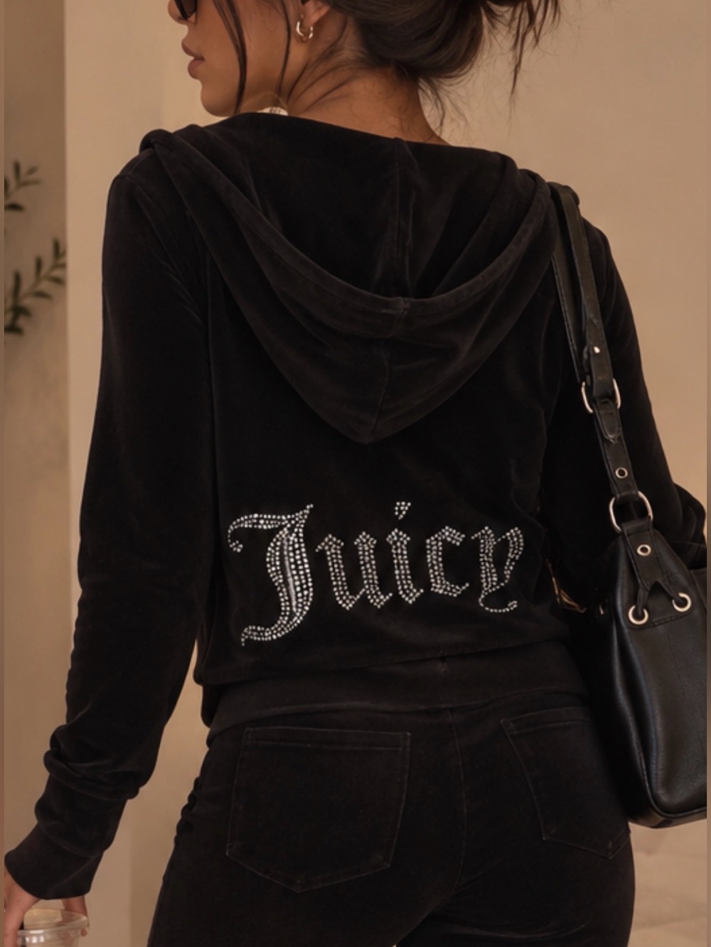 Juicy Couture Black Velour Vintage J Jacket